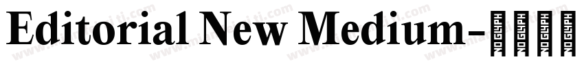 Editorial New Medium字体转换